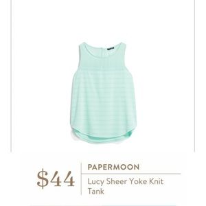Stitch Fix- Lucy Sheer Yoke Knit Top